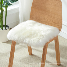 Square Size Sheepskin Chair Seat Cushion Pad